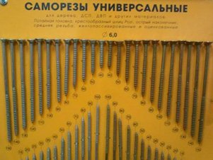 Длина саморезов